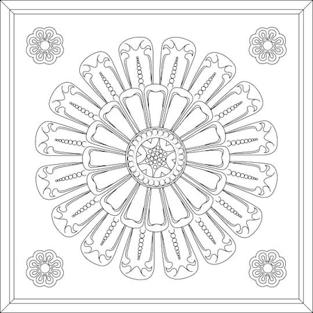 Ceilume Medallion 2ft x 2ft Frosted Ceiling Tile V1-MDLION-22CLR